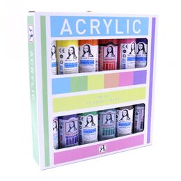 Südor Mona Lisa Akrilik Boya Seti 12 Renk x 70 ml. (Bulut Mavi) - 1