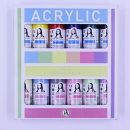 Südor Mona Lisa Akrilik Boya Seti 12 Renk x 70 ml. (Chalky + Normal) - 1