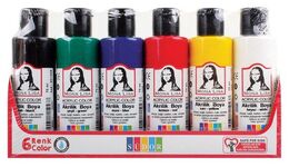 Südor Mona Lisa Akrilik Boya Seti 6 Renk x 70 ml. Şişe - 1
