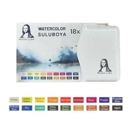 Südor Mona Lisa Profesyonel Tablet Sulu Boya Seti 18 Renk - Südor