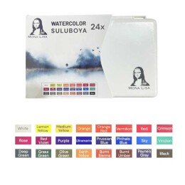 Südor Mona Lisa Profesyonel Tablet Sulu Boya Seti 24 Renk - Südor