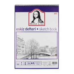 Südor Mona Lisa Telli Eskiz Çizim Defteri (Sketch Book) A3 120 gr. 50 yp. - Südor