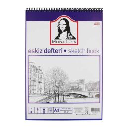Südor Mona Lisa Telli Eskiz Çizim Defteri (Sketch Book) A3 120 gr. 50 yp. - 1