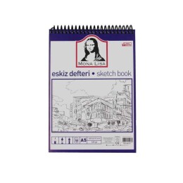 Südor Mona Lisa Telli Eskiz Çizim Defteri (Sketch Book) A5 120 gr. 50 yp. - Südor