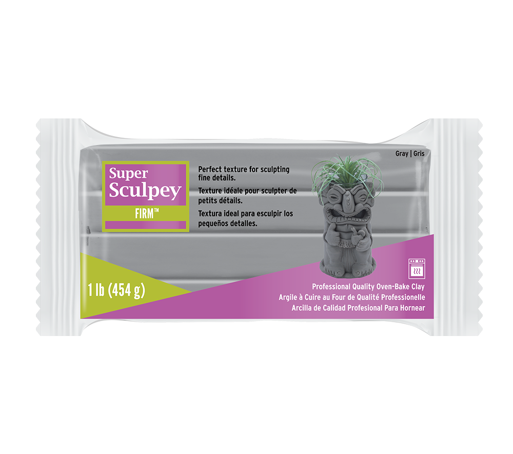 Super Sculpey Firm Fırınlanabilir Heykel Seramik Ve Model Hamuru 454 Gr. Gri