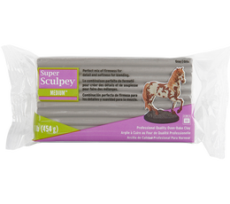 Super Sculpey Medium Blend Polimer Kil (Fırınlanabilir Model Hamuru) 454 gr. GRİ