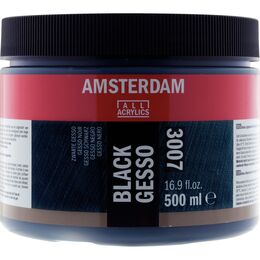 Talens Amsterdam 3007 Black Siyah Gesso 500 ml.