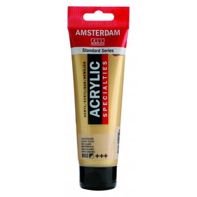 Talens Amsterdam Akrilik Boya 120 ml. 802 Light Gold (Metalik)