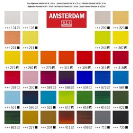 Talens Amsterdam Akrilik Boya Seti 36 Renk x 20 ml.