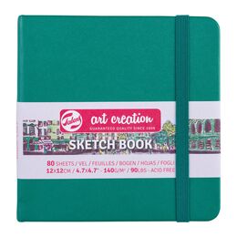 Talens Art Creation Sketchbook Sert Kapak Eskiz Çizim Defteri 140 gr. 12x12 cm. 80 yp. FOREST GREEN