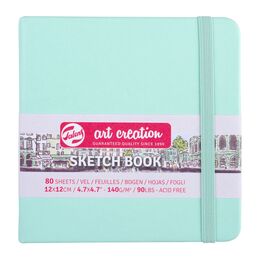 Talens Art Creation Sketchbook Sert Kapak Eskiz Çizim Defteri 140 gr. 12x12 cm. 80 yp. PASTEL MİNT YEŞİLİ - 1