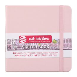 Talens Art Creation Sketchbook Sert Kapak Eskiz Çizim Defteri 140 gr. 12x12 cm. 80 yp. PASTEL PEMBE - 1