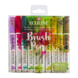 Talens Ecoline Brush Pen Fırça Uçlu Kalem Seti 10 Renk BOTANIC COLOURS