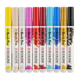 Talens Ecoline Brush Pen Fırça Uçlu Kalem Seti 10 Renk FASHION COLOURS - 3