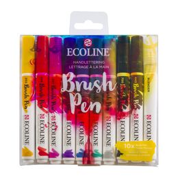 Talens Ecoline Brush Pen Fırça Uçlu Kalem Seti 10 Renk HANDLETTERING COLOURS - 1