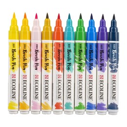 Talens Ecoline Brush Pen Fırça Uçlu Kalem Seti 10 Renk ILLUSTRATION COLOURS - Thumbnail