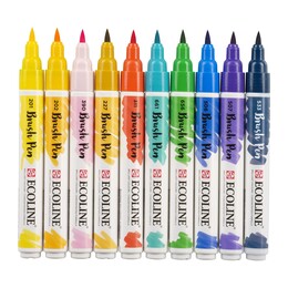 Talens Ecoline Brush Pen Fırça Uçlu Kalem Seti 10 Renk ILLUSTRATION COLOURS - 3