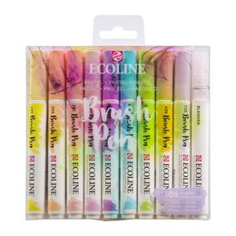 Talens Ecoline Brush Pen Fırça Uçlu Kalem Seti 10 Renk PASTEL COLOURS - 1
