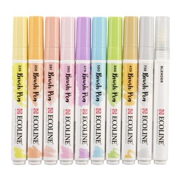 Talens Ecoline Brush Pen Fırça Uçlu Kalem Seti 10 Renk PASTEL COLOURS - 2