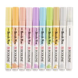 Talens Ecoline Brush Pen Fırça Uçlu Kalem Seti 10 Renk PASTEL COLOURS