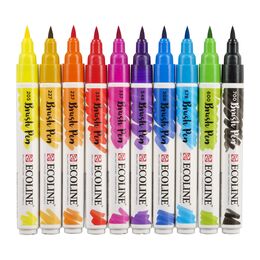 Talens Ecoline Brush Pen Fırça Uçlu Kalem Seti 10 Renk PRIMARY COLOURS - 2