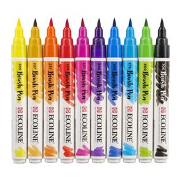 Talens Ecoline Brush Pen Fırça Uçlu Kalem Seti 10 Renk PRIMARY COLOURS