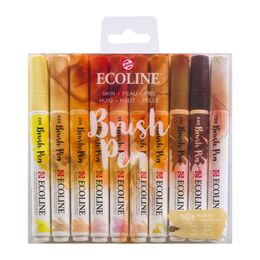 Talens Ecoline Brush Pen Fırça Uçlu Kalem Seti 10 Renk SKIN COLOURS - 1