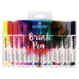 Talens Ecoline Brush Pen Fırça Uçlu Kalem Seti 15 Renk - 1