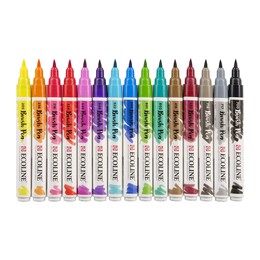 Talens Ecoline Brush Pen Fırça Uçlu Kalem Seti 15 Renk - Thumbnail