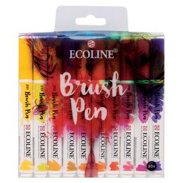 Talens Ecoline Brush Pen Fırça Uçlu Kalem Seti 20 Renk - 1