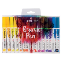 Talens Ecoline Brush Pen Fırça Uçlu Kalem Seti 30 Renk - Thumbnail