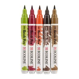 Talens Ecoline Brush Pen Fırça Uçlu Kalem Seti 5 Renk AUTUMN COLOURS - 2