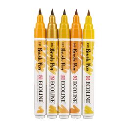 Talens Ecoline Brush Pen Fırça Uçlu Kalem Seti 5 Renk EARTH COLOURS