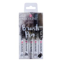 Talens Ecoline Brush Pen Fırça Uçlu Kalem Seti 5 Renk GREY COLOURS