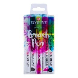 Talens Ecoline Brush Pen Fırça Uçlu Kalem Seti 5 Renk PRIMARY COLOURS - Thumbnail