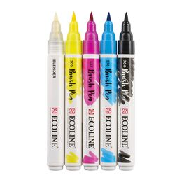 Talens Ecoline Brush Pen Fırça Uçlu Kalem Seti 5 Renk PRIMARY COLOURS
