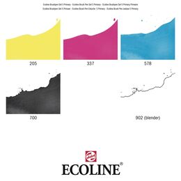 Talens Ecoline Brush Pen Fırça Uçlu Kalem Seti 5 Renk PRIMARY COLOURS