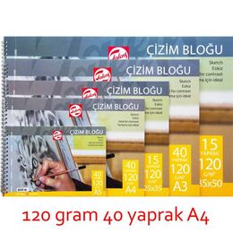 Talens Eskiz Çizim Defteri 120 gr. A4 40 yp.