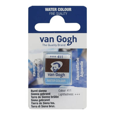 Talens Van Gogh 1/2 Tablet Sulu Boya 411 Burnt Sienna