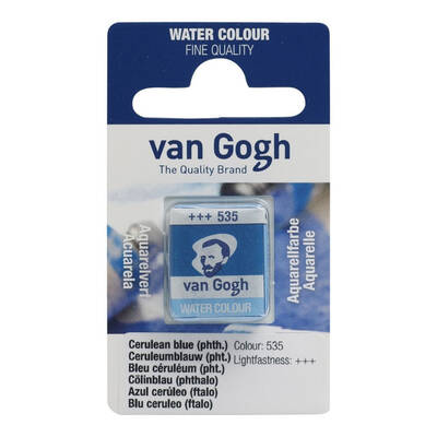 Talens Van Gogh 1/2 Tablet Sulu Boya 535 Cerulean Blue (Phthalo)