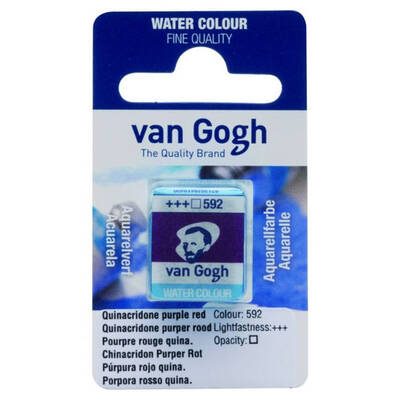 Talens Van Gogh 1/2 Tablet Sulu Boya 592 Quinacridone Purple Red