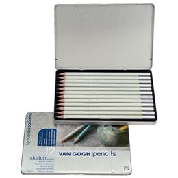 Talens Van Gogh Sketch Set Graphic Karakalem Eskiz Çizim Seti 12'li Metal Kutu - 1