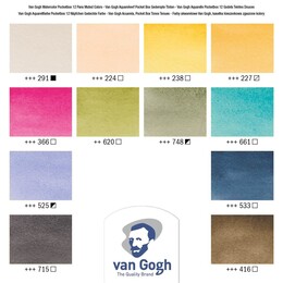 Talens Van Gogh Tablet Sulu Boya Seti 12 Renk Muted Colours - Thumbnail