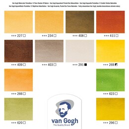 Talens Van Gogh Tablet Sulu Boya Seti 12 Renk Shades Of Nature - Thumbnail