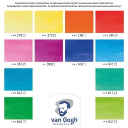 Talens Van Gogh Tablet Sulu Boya Seti 12 Renk Vibrant Colours - Thumbnail