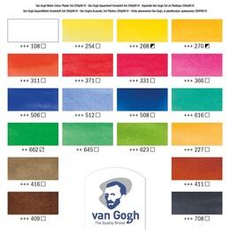 Talens Van Gogh Tablet Sulu Boya Seti 18 Renk + 2 Renk 10 ml. Tüp - Thumbnail