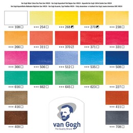 Talens Van Gogh Tablet Sulu Boya Seti 24 Renk Ahşap Kutu - Thumbnail