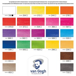 Talens Van Gogh Tablet Sulu Boya Seti 24 Renk Botanik Renkleri - Thumbnail