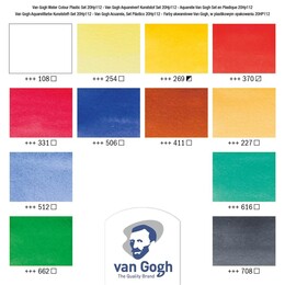 Talens Van Gogh Tüp Sulu Boya Seti 12 Renk x 10 ml. Plastik Kutu - Thumbnail