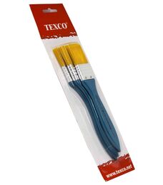 Texco 1000 Serisi Mavi Saplı İpek Uçlu Fırça Seti 3'lü